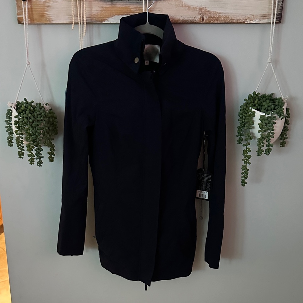 Anatomie City Slick Women's Navy Lightweight Stand-Collar Jacket xs
